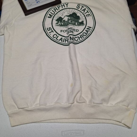 Murphy State St Clair Michigan 1836 Sweatshirt Adult XL Jerzees Vintage Distress - Picture 6 of 9